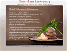 Tablet Screenshot of kosmetikoase-ludwigsburg.de